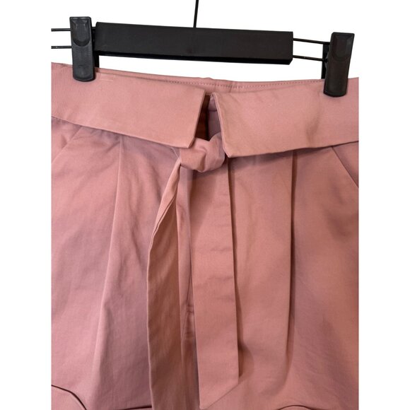 2/$30 ZARA XS Pink/Mauve High-Waisted Shorts Belted Waist & Pockets - Picture 3 of 15